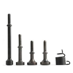 5PCS Smoothing Pneumatic Air Hammer Bits Air Chisel Bits Tool Set w/Spring New