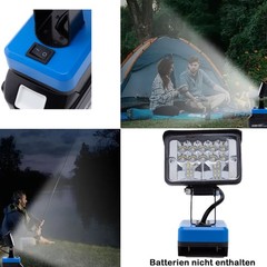 Camping LED Work Light W/USB Adjustable Cordless Lamp For Makita 18V Battery
