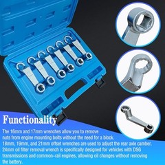 6PCS Engine Motor Mount Socket Rear Camber Adjusting Wrench Suitable for Most