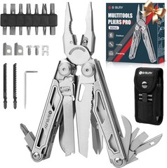 BIBURY Multitool Pliers Pro BI2045 Multitools with Replaceable Wire Cutters Saw
