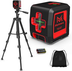 Motovera Self Leveling Laser Level 100Ft, Green Cross Line with Tripod, 4 Bright