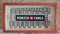 PORTER CABLE FORSTNER BITS 8 Piece Set Drill for Wood 1/4&Prime; to 1-3/8&Prime;