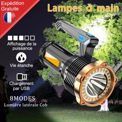 Most Powerful 99000000LM LED Flashlight Super Bright Torch USB Rechargeable Lamp