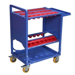 Rust-Resistant CNC Tool Trolley with Cushioned Holders – Ideal for Garages,