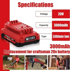 1/6PACK For CRAFTSMAN CMCB204 20V Battery V20 20 Volts Lithium-ion Battery