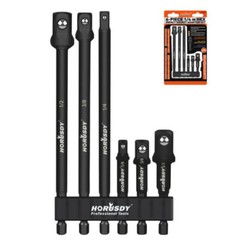 6 pc 6&Prime; & 3&Prime; Impact Grade Socket Adapter Set 1/4&Prime; 3/8&Prime; 1/2&Prime; Drive 1/4&Prime; Hex Shank