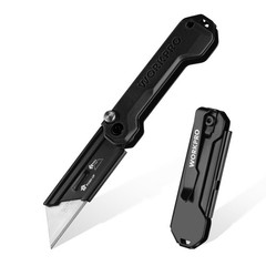 WORKPRO Folding Utility Knife Mini Box Cutter Quick Open Axis Lock Belt Clip USA