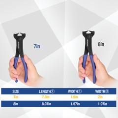 WORKPRO Nail Puller End Cutting Pliers 7Inch High Leverage End Cutting Nipper US