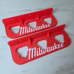 M12 Battery Holder 2-Pack | Heavy Duty Wall Mount holds 3 Battery Made In USA