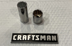 Craftsman Socket 1/2&Prime; Drives, Shallow Deep 12 pt choose size all new