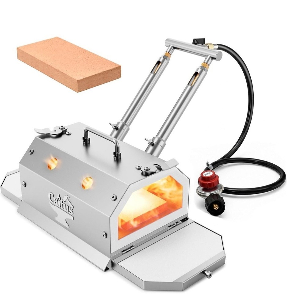 Propane Blacksmith Forge Kit with Dual Burners & 30PSI Regulator Stainless Steel