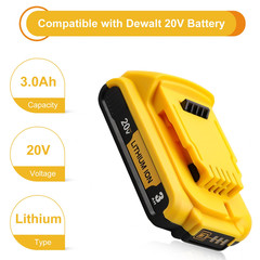 2 PACK replace for Dewalt 20V Volt Max DCB204 4.0Ah Lithium Batteries DCB206 US