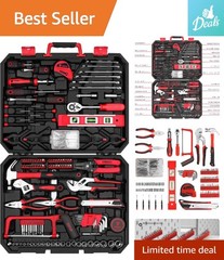 Versatile 228-Piece Tool Set with Polished Chrome Finish – Ideal for Home Use