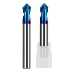 HRC65 Solid Carbide 90° Chamfer End Mill Center Spotting Drill Bit Pilot Hole