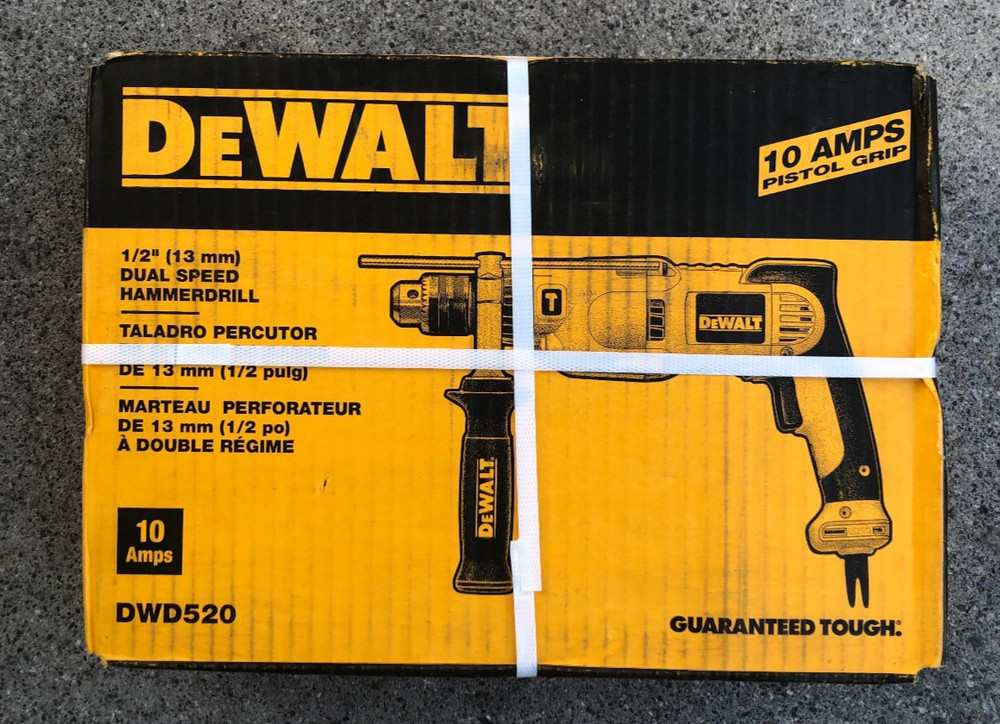 DEWALT DWD520 10-Amps 1/2&Prime; Variable Speed Reversible Pistol Grip Hammer Drill