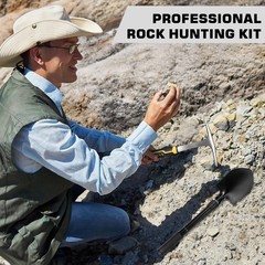 ARTKUNST 26oz Geologist Rock Pick Tool kits-12&Prime; Folding Multitool