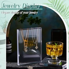 Clear Acrylic Block Rectangular Paperweight Beveled Display Base Solid