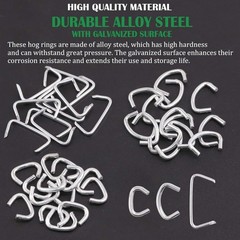 Professional 362-Pcs Hog Ring Installation Kit with Ergonomic Pliers & Gloves