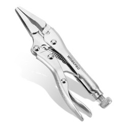 WORKPRO 4-1/2&Prime; Long Nose Locking Plier Chromium-Vanadium Steel Locking Plier NEW