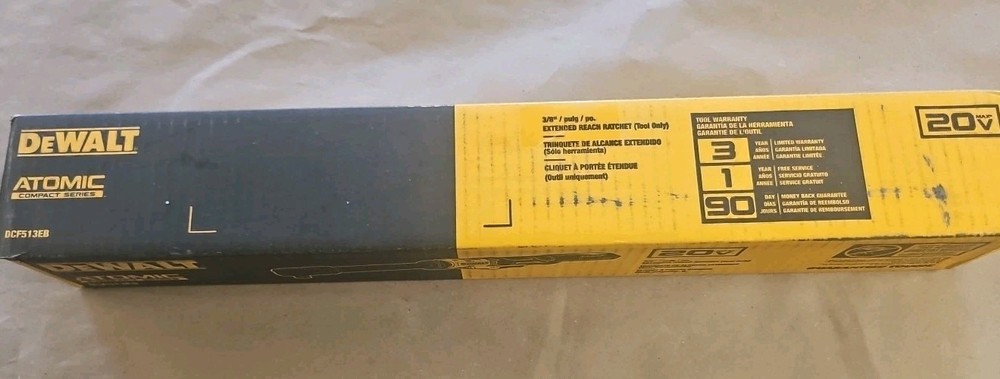 DeWALT Atomic Compact 20V MAX Brushless 3/8 » EXTENDED REACH Ratchet DCF513EB