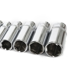 3/8&Prime; Socket Set Hex Socket Extended Square Drive Ratchet Socket Cr-v 8mm~24mm
