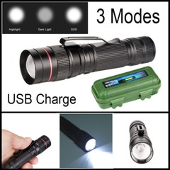 35000000 lumens Small LED Mini Flashlight Pocket Super Bright Torch Rechargeable