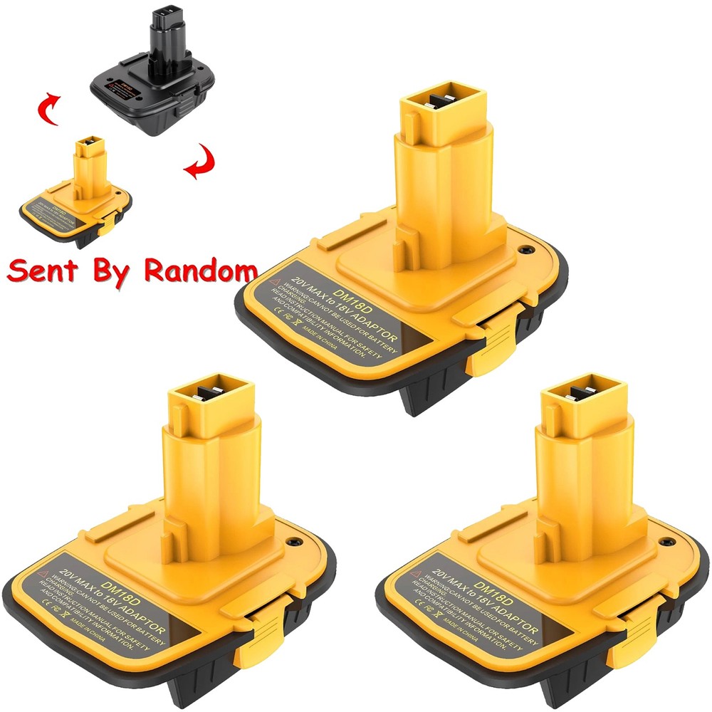 3PACK DM18D Converter Compatible with Dewalt 20V Battery & Milwaukee 18V Battery