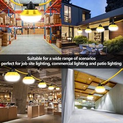 50FT Construction String Lights LED Industrial Grade Construction Sites Outdoor
