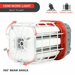 150W LED Temporary Work Light Portable Construction Hanging Jobsite Light 5000K