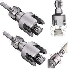 2Pcs 1/2 » 3/4 » Water Pipe Threading Tool Integrated Internal & External Pipe!~