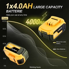 HIGH TORQUE 1/2&Prime; IMPACT WRENCH BRUSHLESS CORDLESS BATTERY IMPACT GUN KIT -Yellow
