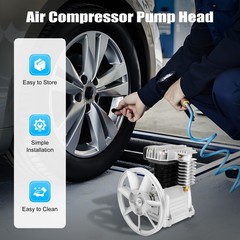 Air Compressor Pump Head Air Compressor Head With 2 Cylinders+belt Pulley NPT1/2