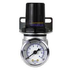 1/4&Prime; Air Compressor Regulator Industrial Grade W/ Pressure Gauge + Mount Bracket