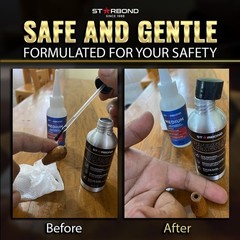 2 oz. Super Glue Remover – Dissolves Adhesive – CA Glue Debonder with Easy Br…