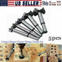 Drill Bit Set – Forstner 5 piece Professional Woodworking Drill Bit Set – New