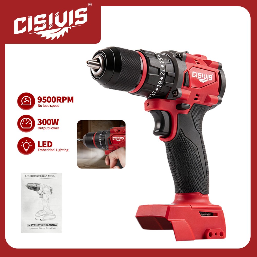 Cordless Brushless 3/8-inch Drill Driver For Milwaukee M18 18V Battery