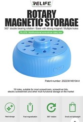 Screwdriver Holder Rotating Base 9 Hole Storage Rack stand Mobile Repair Tool