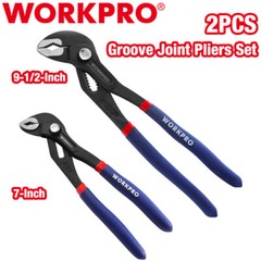 WORKPRO 2 Piece Groove Joint Pliers Set 7&Prime; 10&Prime; Fast Adjustable Water Pump Pliers