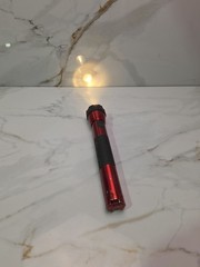 Snap-On Tools 13 Inch Flashlight 3 D Cell Red Aluminum Hand Light Tested Working
