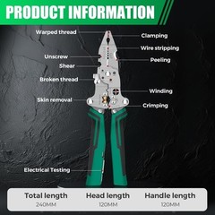 Home Multi-Function Wire Stripper Tester​​ Foldable Plier with Voltage Tester