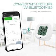 2Pcs Wireless Thermometer Hygrometer Mini Bluetooth 5.0 Indoor Temperature and H