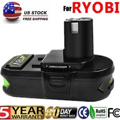 2Pack 18Volt P102 Replace for Ryobi 18V Batteries and Charger Combo for 18 Volt
