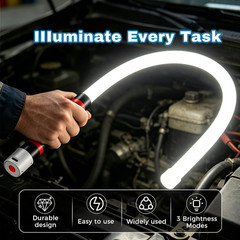Bendable LED Work Light 28.7” Rechargeable | 3 Modes Inspection Light, Bendable