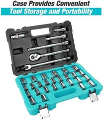 DURATECH 33 PC 1/2  » Socket Set Standard (SAE) and Metric Mechanic Tool Set NEW