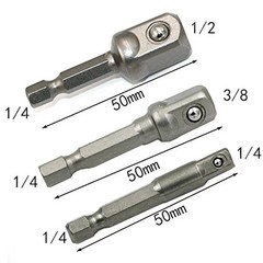 1/4&Prime; 3/8&Prime; 1/2&Prime; Socket Adapter Drill BIts Set Hex Shank Impact Driver Tools – NEW
