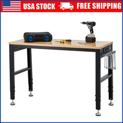 2000 lbs Capacity Height Adjustable Workbench 60&Prime;x20&Prime; for Home Office Workshop