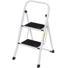 2 Step Ladder Folding Step Stool with Wide Anti-Slip Pedal Convenient Handgrip