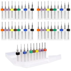 40Pcs PCB Micro Drill Bits Set, 0.1mm-1.0mm, Shank Spiral Tungsten Steel Carb…