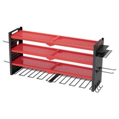 Versatile 4-Shelf Organizer 240lb Rating with 8 Drill Slots and Boards