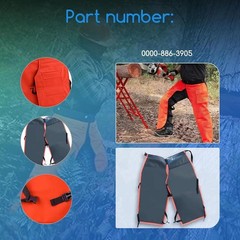 Chainsaw Protective Dynamic Apron Chaps 36&Prime;L 30-42&Prime; Waist For Stihl Orange New